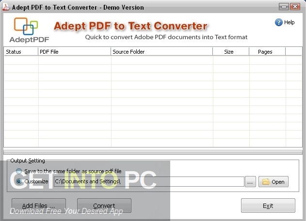 Adept PDF to Text Converter Free Download