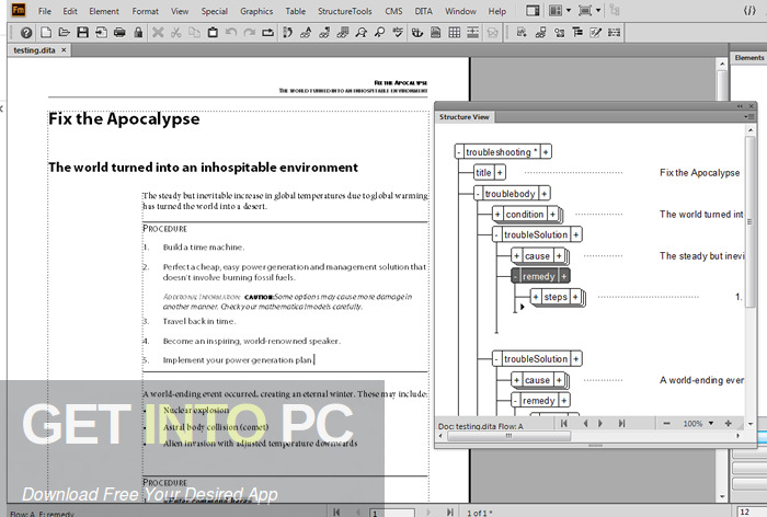 Adobe FrameMaker 2015 Free Download
