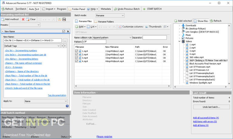 Advanced Renamer Commercial Free Download