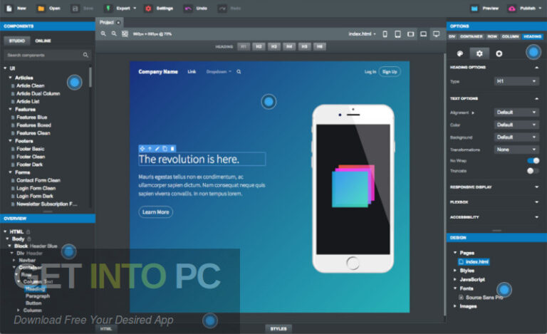 Bootstrap Studio 2022 Free Download