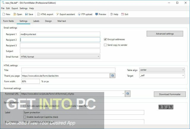 DA-FormMaker Professional 2022 Free Download