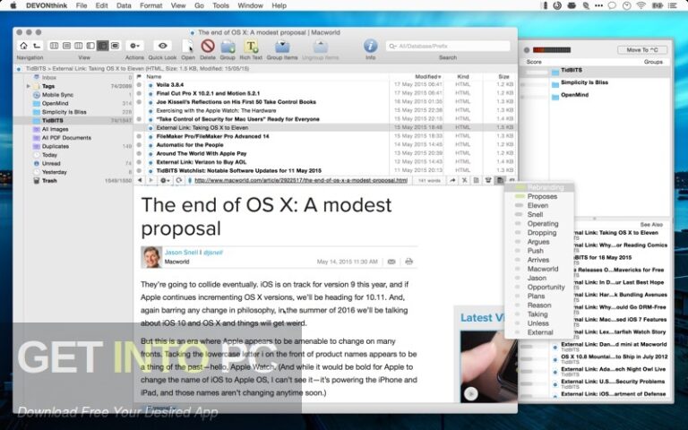 DEVONthink Pro 2022 Free Download