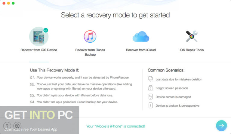 imobie PhoneRescue for iOS 2021 Free Download