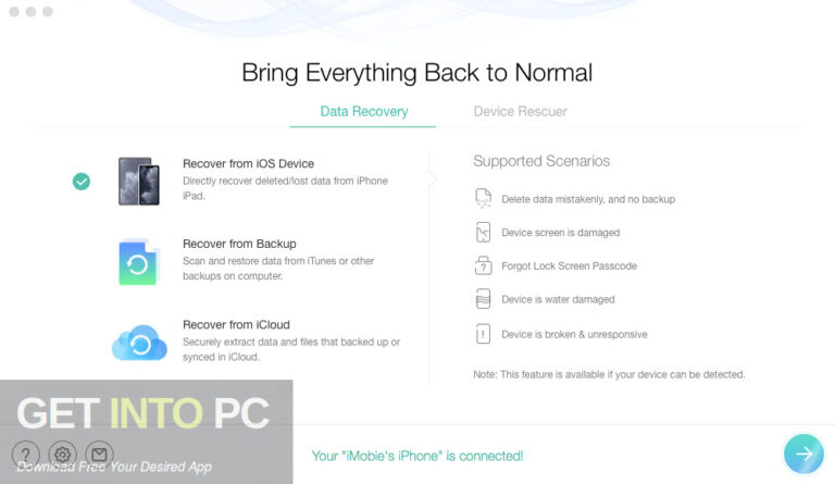 imobie PhoneRescue for iOS 2021 Free Download
