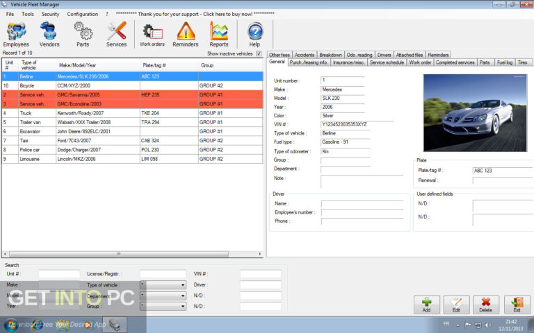 Vinitysoft Vehicle Fleet Manager 2022 Free Download