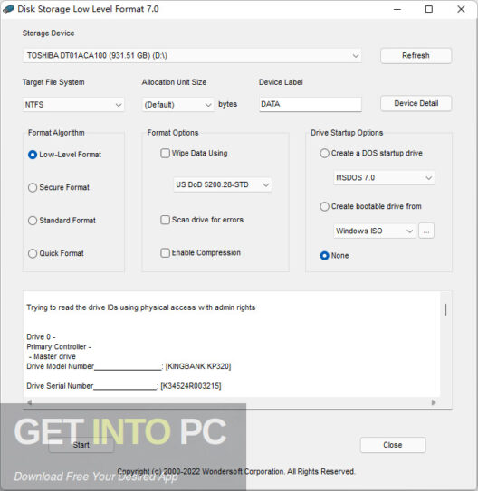 Disk Storage Low Level Format Pro Free Download