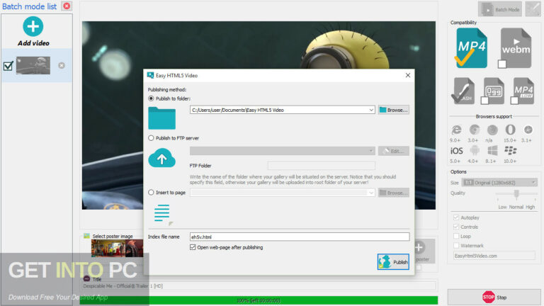 iPixSoft Video to HTML5 Converter Free Download