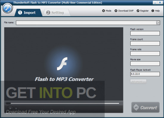 ThunderSoft Flash to MP3 Converter Free Download